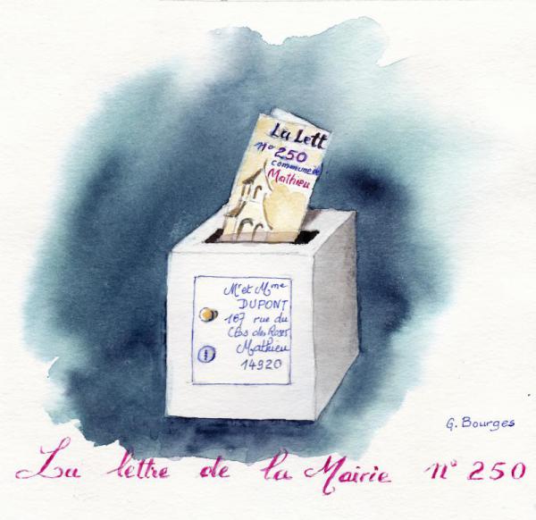 Dessin Gérard Bourges pour le 250ème numéro de La Lettre